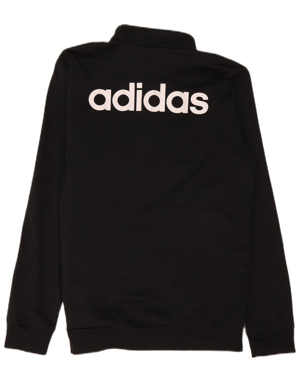 Jachetă de top pentru trening grafic Adidas pentru bărbați, mare, negru, poliester