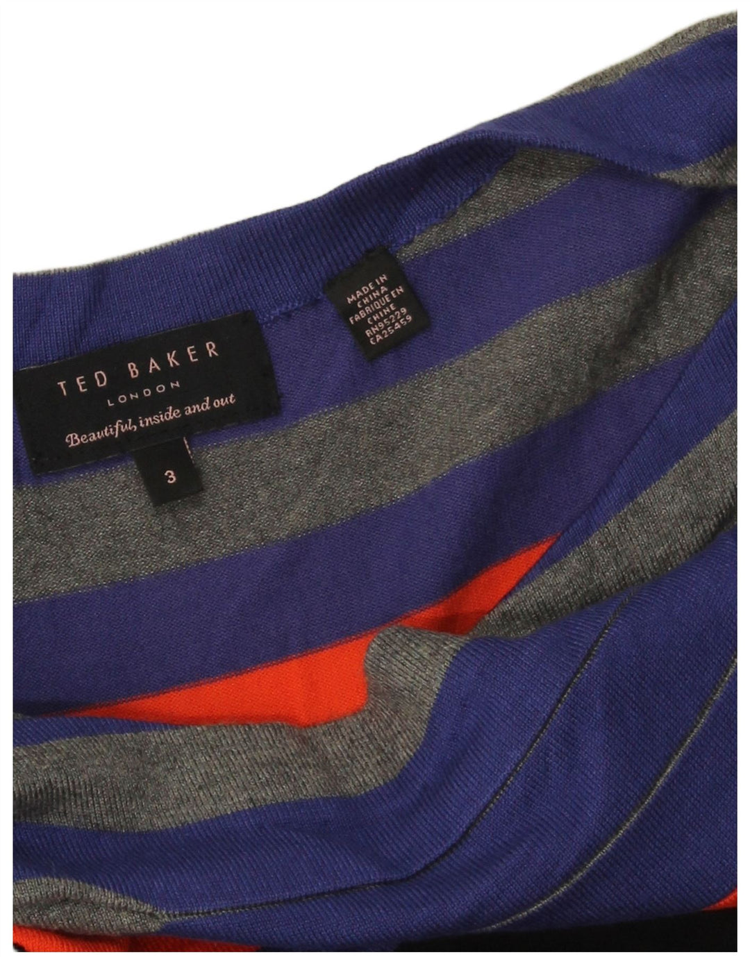 Rochie bodycon pentru femei Ted Baker Mărimea 3, viscoză cu dungi albastre medii