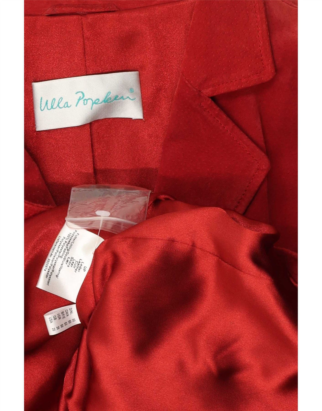 Jachetă vintage de damă din piele intoarsa cu 3 nasturi UK 26 5XL din piele rosie