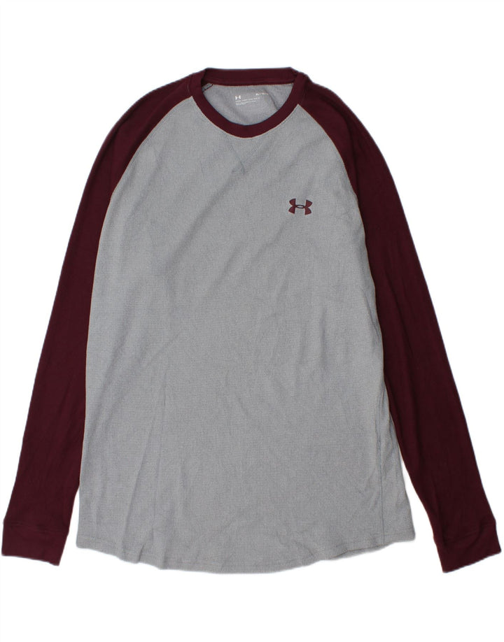 UNDER ARMOUR Top pentru bărbați cu mânecă lungă XL, gri, poliester color bloc