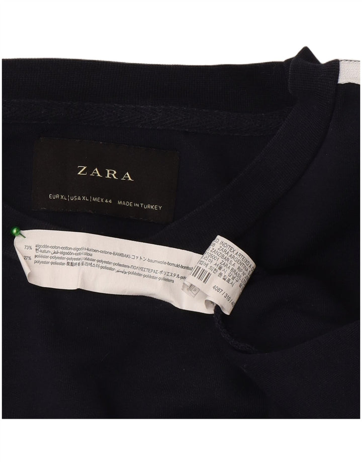 Pulover pentru bărbați Zara XL Bleumarin Colorblock