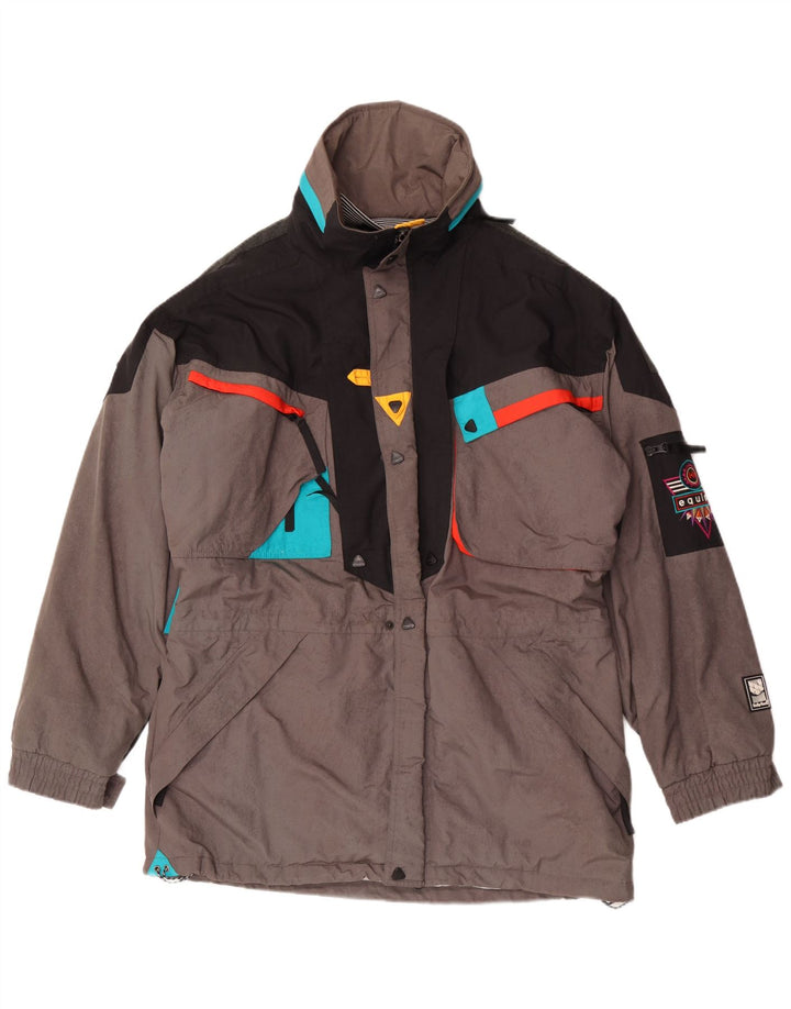 Jachetă de schi cu grafică Helly Hansen pentru bărbați UK 38 Medium Gri Colorblock
