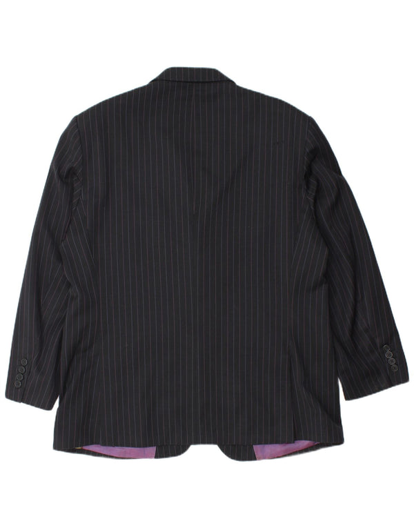 Sacou TED BAKER pentru bărbați, cu 2 nasturi, UK 44 2XL Lână neagră cu dungi