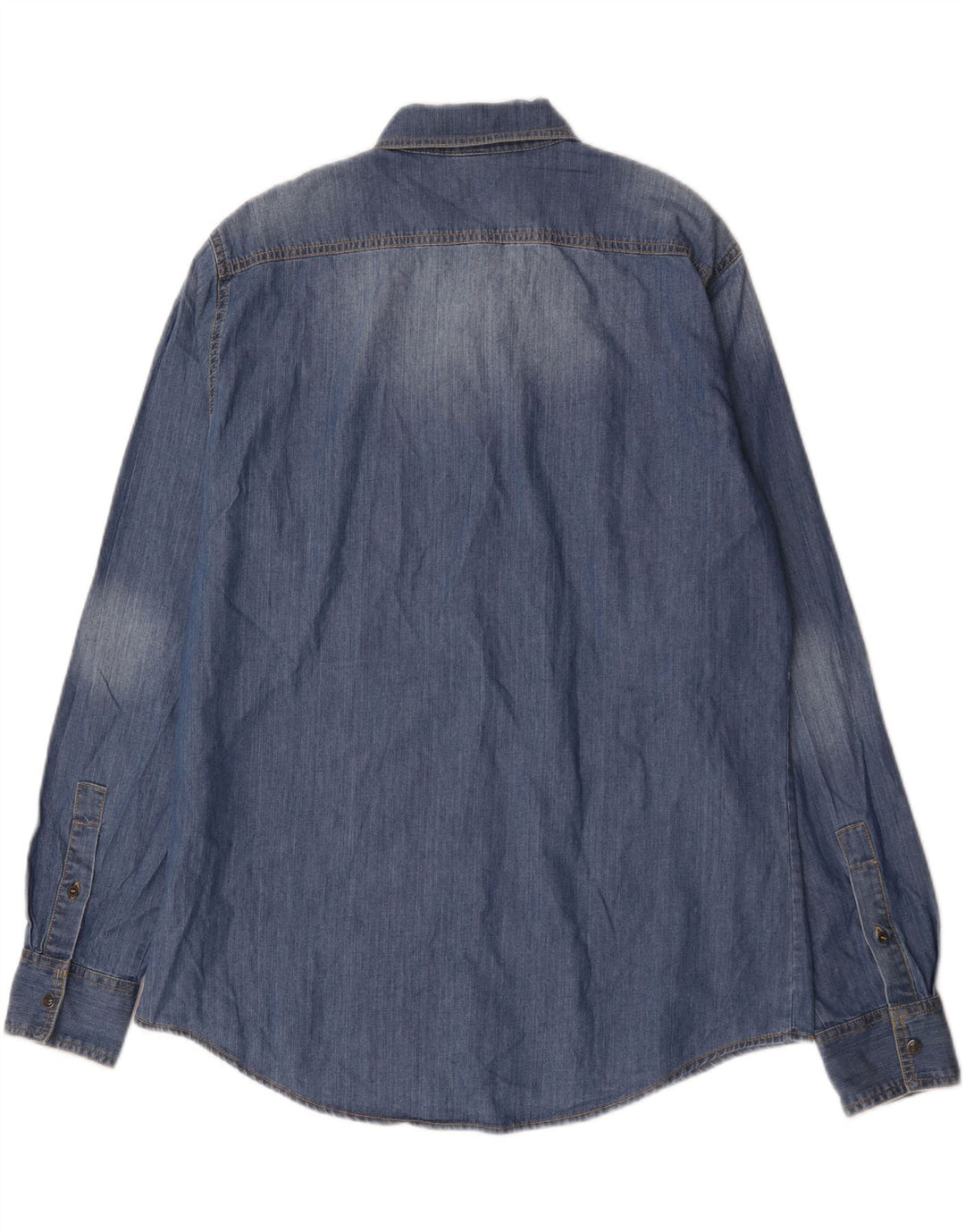 Cămașă de blugi pentru bărbați BENETTON XL, bumbac albastru