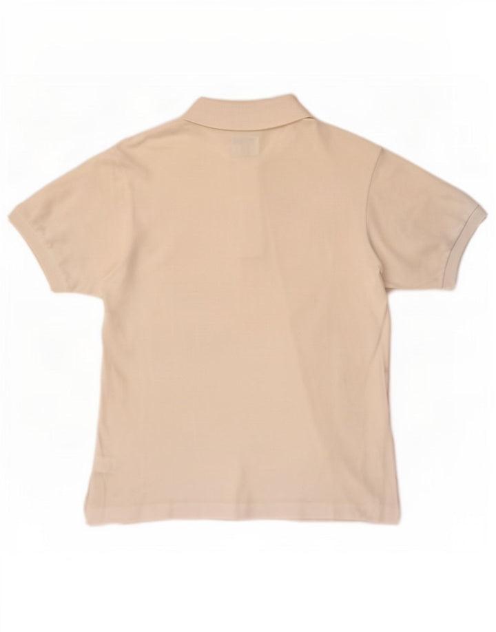 Tricou polo Lacoste pentru bărbați, mărimea 4, bumbac alb mediu