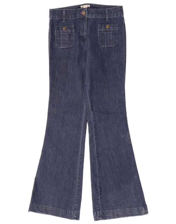 MONSOON Blugi evazați pentru femei UK 10 Small W30 L32 Blue Bumbac