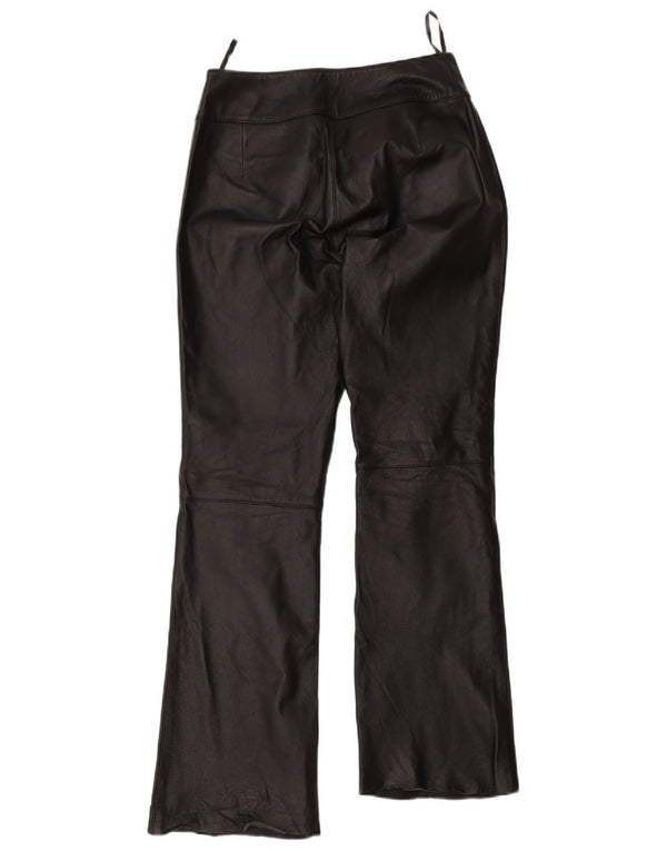 Yuppie Pantaloni din piele bootcut pentru femei EU 40 Medium W32 L30 Negru