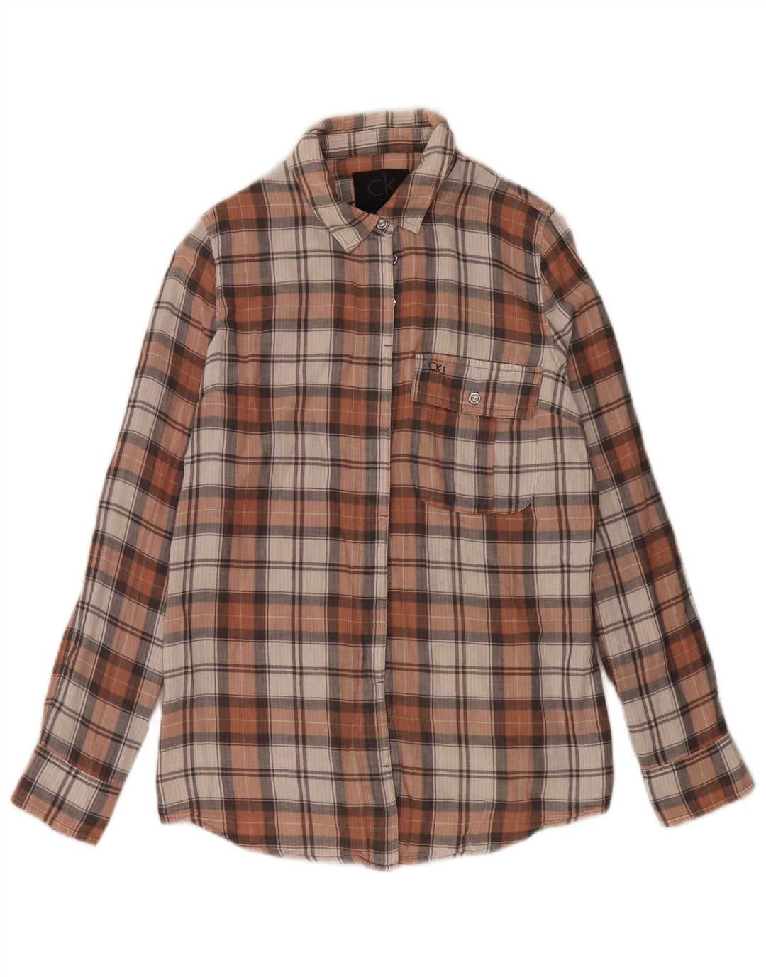 Cămașă pentru femei Calvin Klein Jeans UK 10, bumbac cu carouri multicolore mici