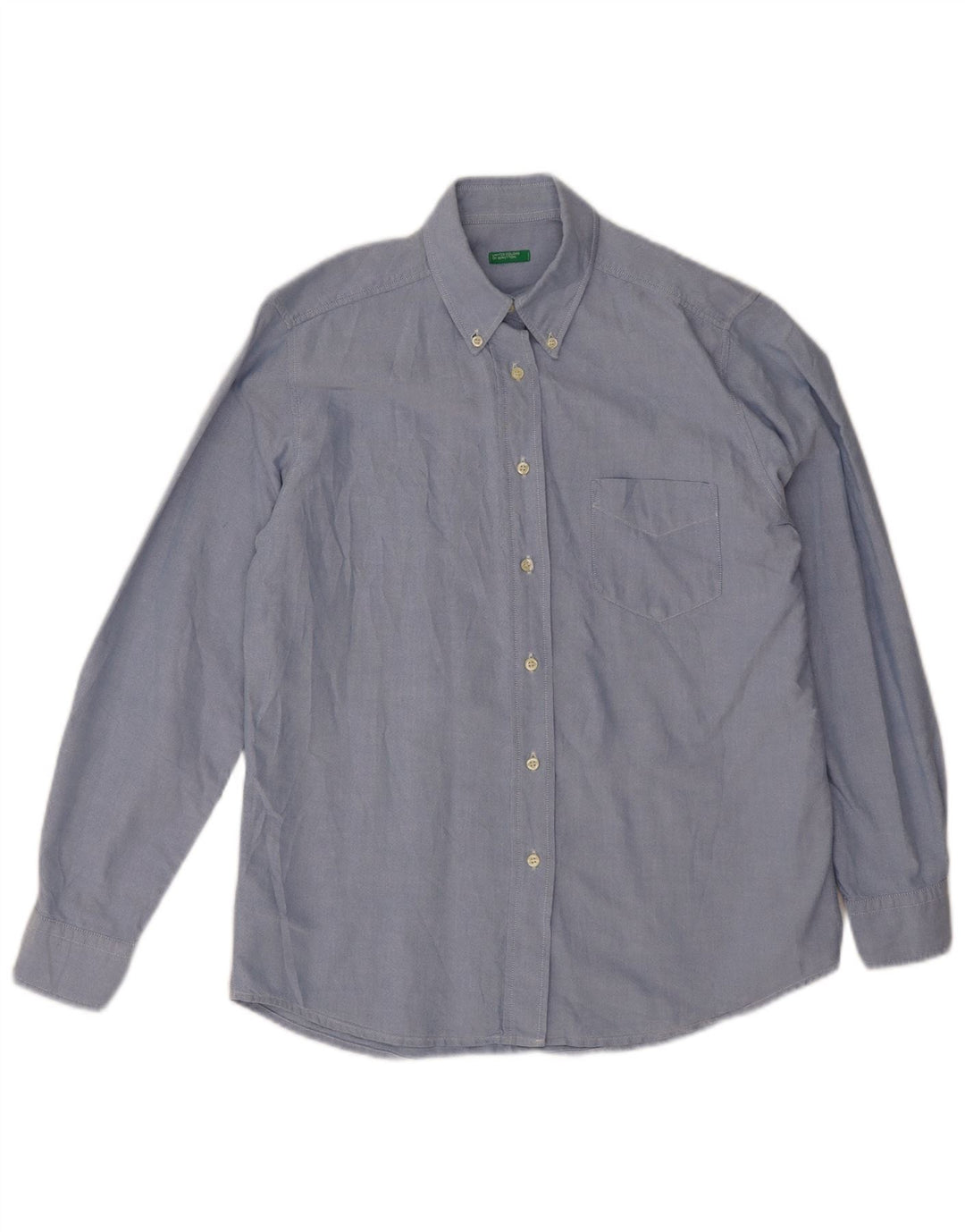 Cămașă Benetton pentru femei UK 18 XL Bumbac albastru