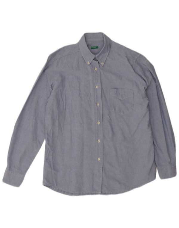 Cămașă Benetton pentru femei UK 18 XL Bumbac albastru