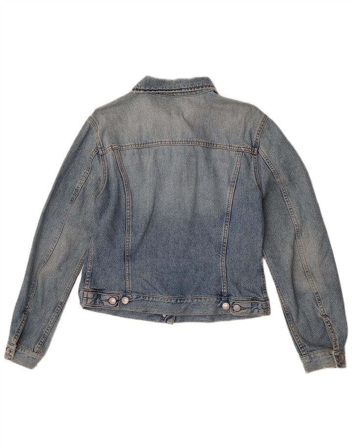Jachetă de blugi pentru femei Benetton UK 14, mare, albastru, bumbac