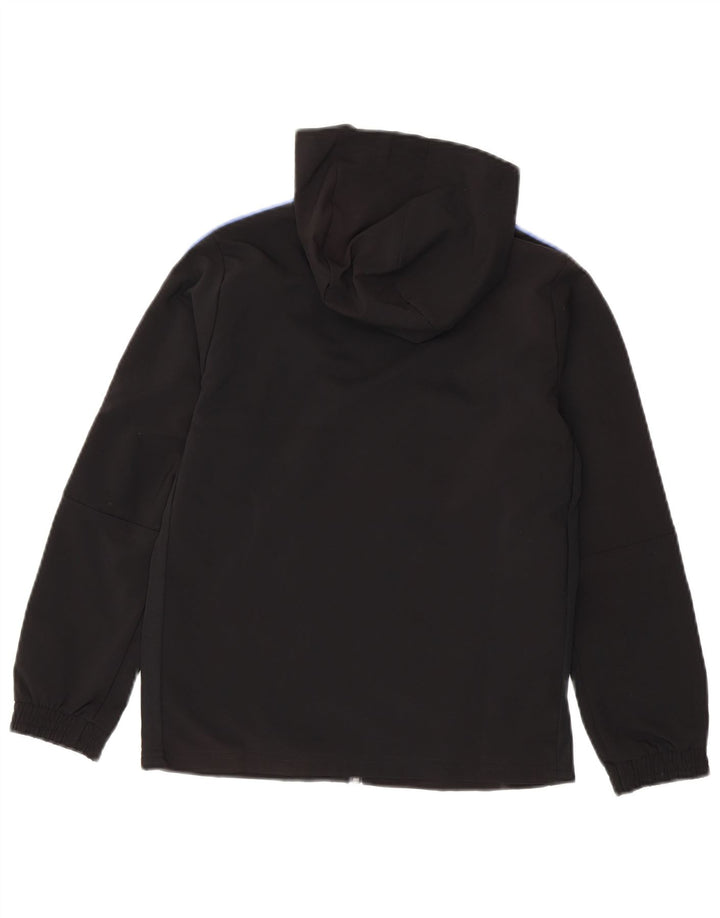 Jachetă de trening cu glugă ADIDAS Real Madrid pentru băieți 9-10 ani, neagră