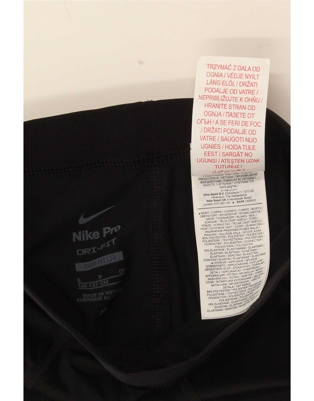 Leggings Nike Fete Dri Fit 8-9 ani Poliester negru mic