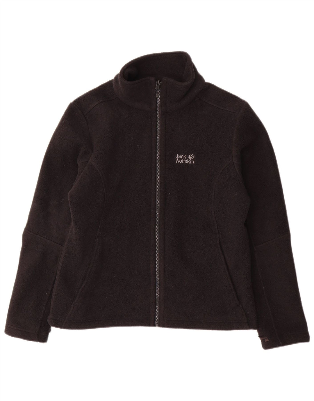 JACK WOLFSKIN Womens Fleece Jacket UK 16 Large Black Polyester