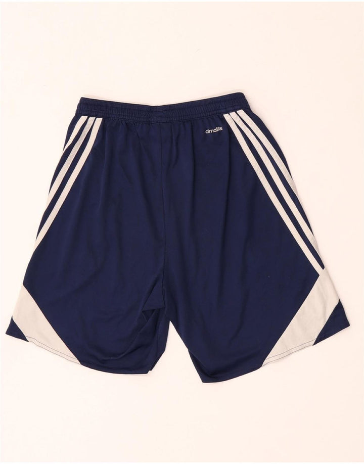 Pantaloni scurți sport pentru bărbați Adidas Climalite, mici, bleumarin, poliester color bloc