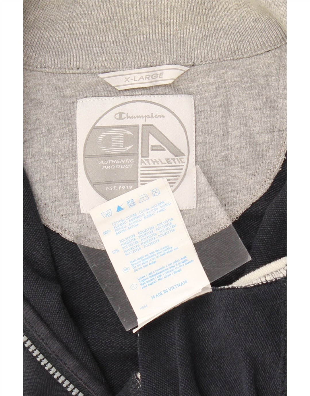 Jachetă de trening pentru bărbați CHAMPION, XL, albastru bleumarin, bumbac color bloc