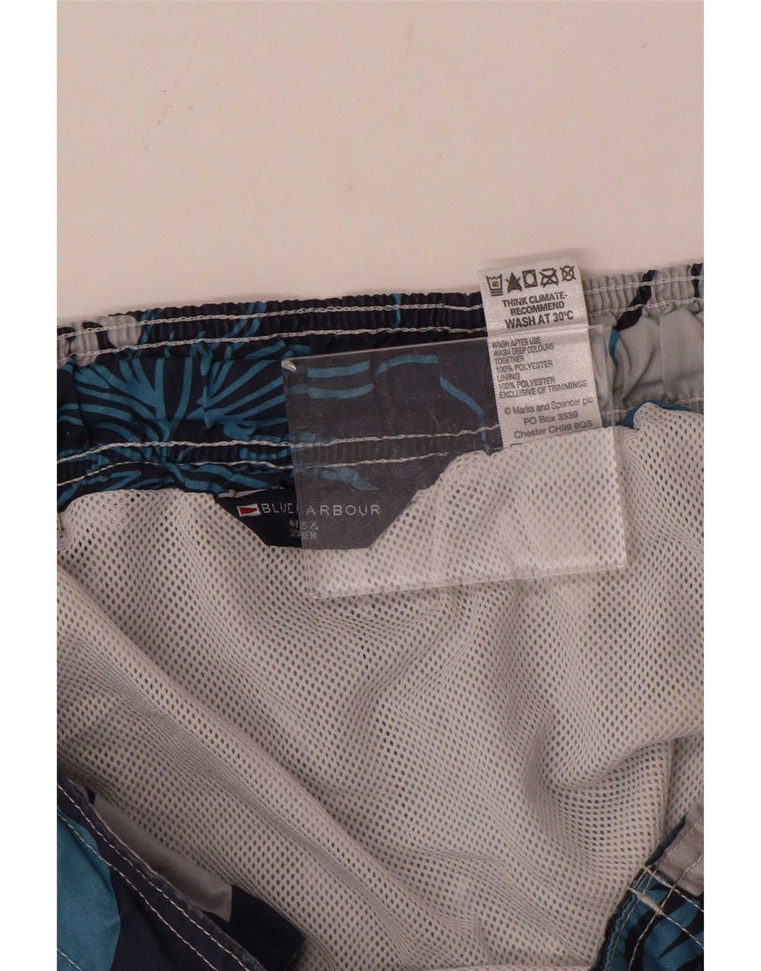 Marks & Spencer Pantaloni scurți de baie pentru bărbați Blue Harbour, medii, albastru, floral