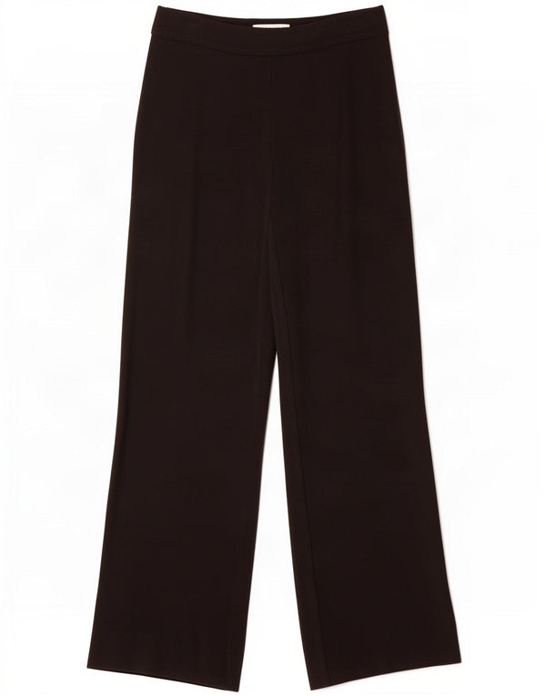 Max Mara Pantaloni casual pentru femei cu picioare largi UK 14 Large W30 L30 Acetat negru