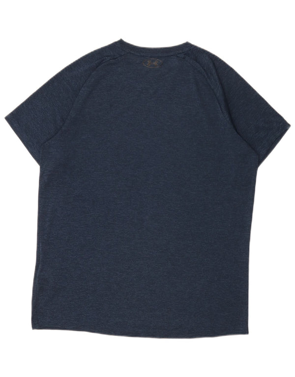 Tricou Under Armour pentru băieți Top 13-14 ani XL bleumarin poliester pătat