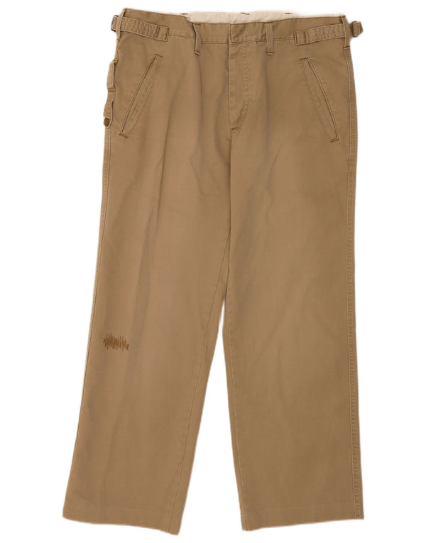 Dockers Pantaloni Chino Drepți Bărbați L32 L28 Bumbac Bej