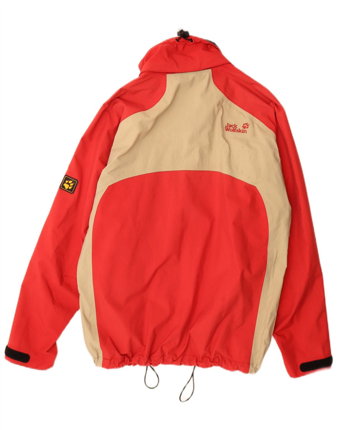 Jack Wolfskin, jachetă de ploaie, cu ajustare largi, pentru femei, UK 12, roșu mediu, color block