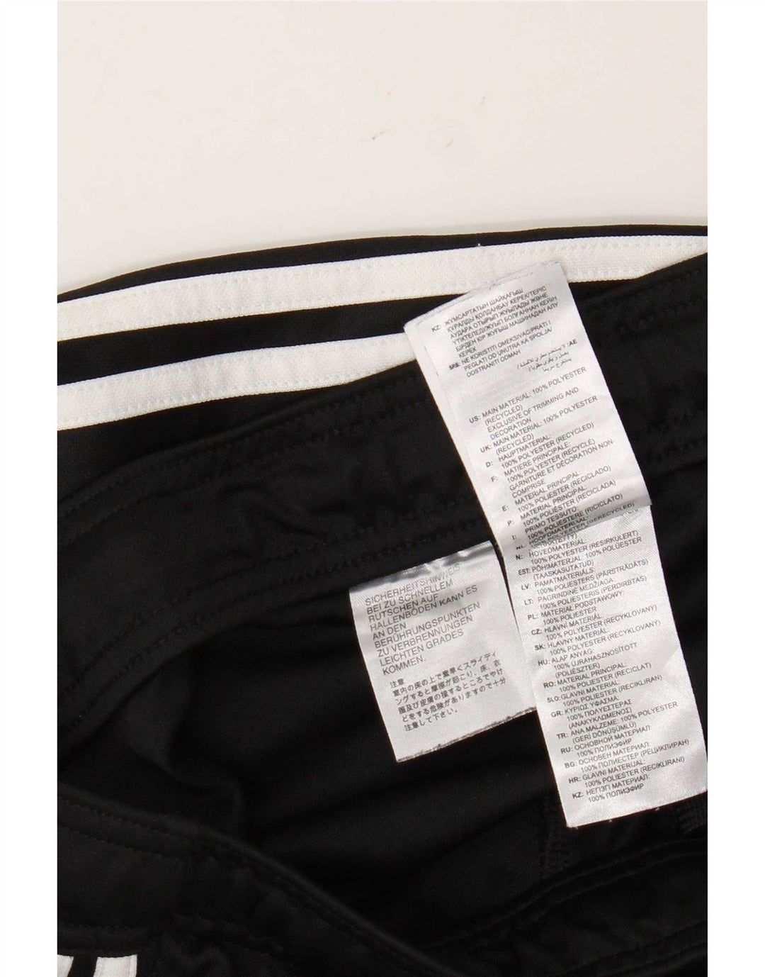 Pantaloni de trening Adidas pentru bărbați, poliester mediu negru