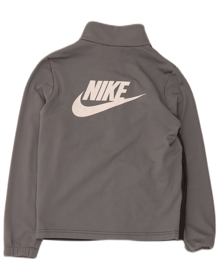 Jachetă de top pentru trening cu grafică Nike pentru băieți 10-11 ani, gri mediu, color block