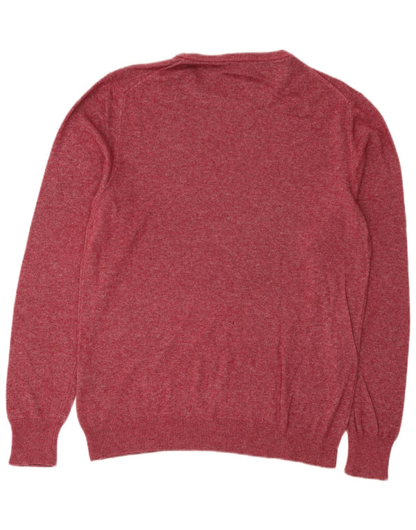 Pulover bărbătesc Liu Jo cu decolteu rotund, XL, viscoză striată de burgundă