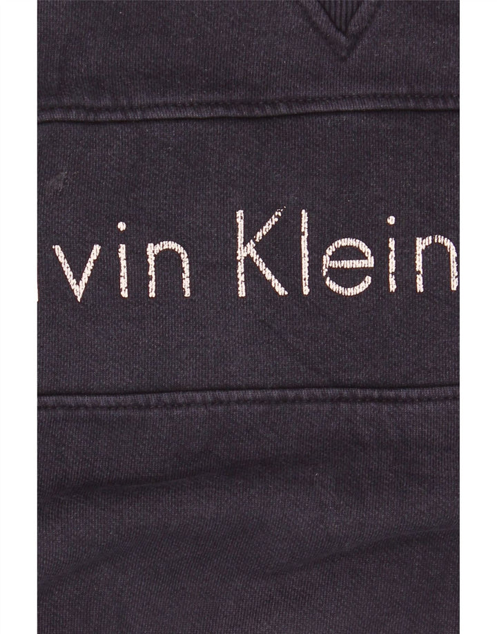Hanorac grafic pentru bărbați Calvin Klein Jeans Pulover mare bleumarin