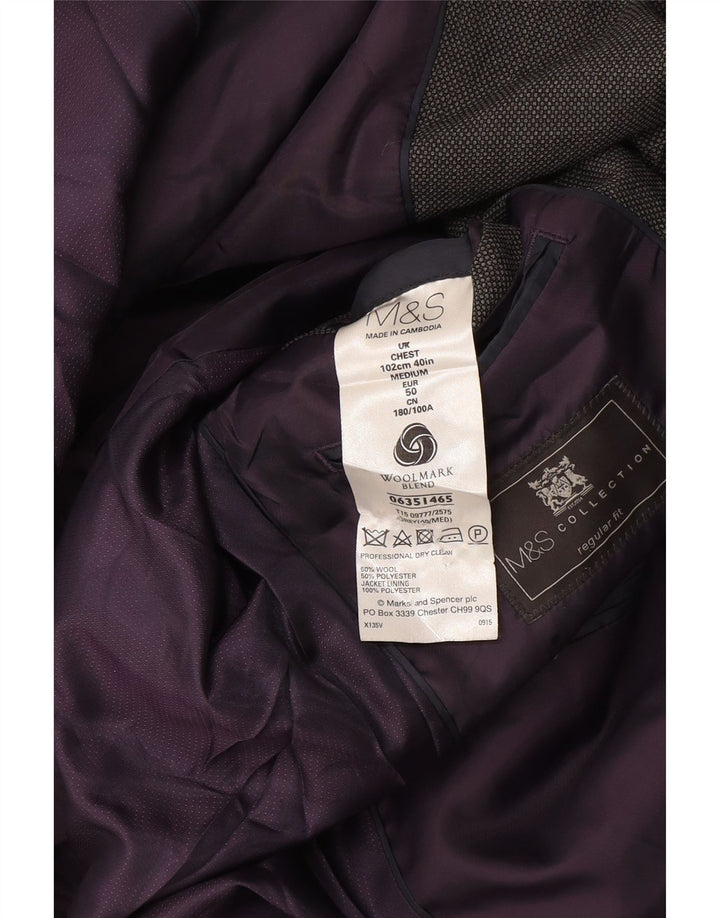 Jachetă pentru bărbați Marks & Spencer, cu 2 nasturi, cu ajustare normală, UK 38, gri mediu