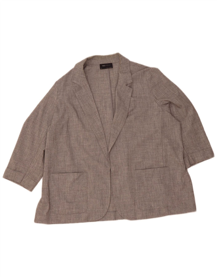 Marks & Spencer jachetă pentru femei cu mâneci 3/4 deschise, UK 24 4XL, gri