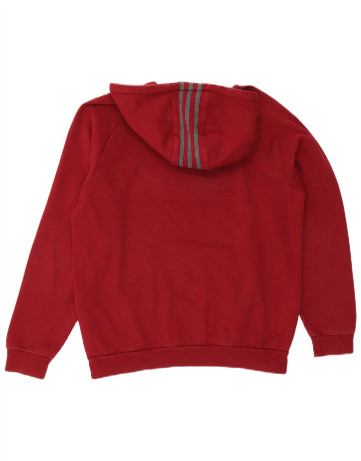 Pulover cu glugă cu grafic pentru bărbați Adidas, bumbac maro mediu