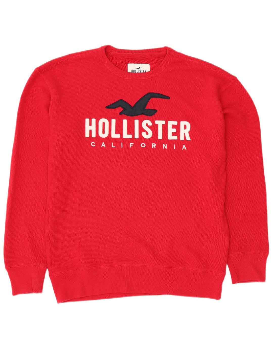 Hanorac grafic pentru bărbați HOLLISTER Pulover mic, roșu, bumbac