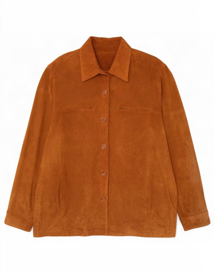 Jachetă vintage de piele intoarsa pentru femei IT 50 XL Bej