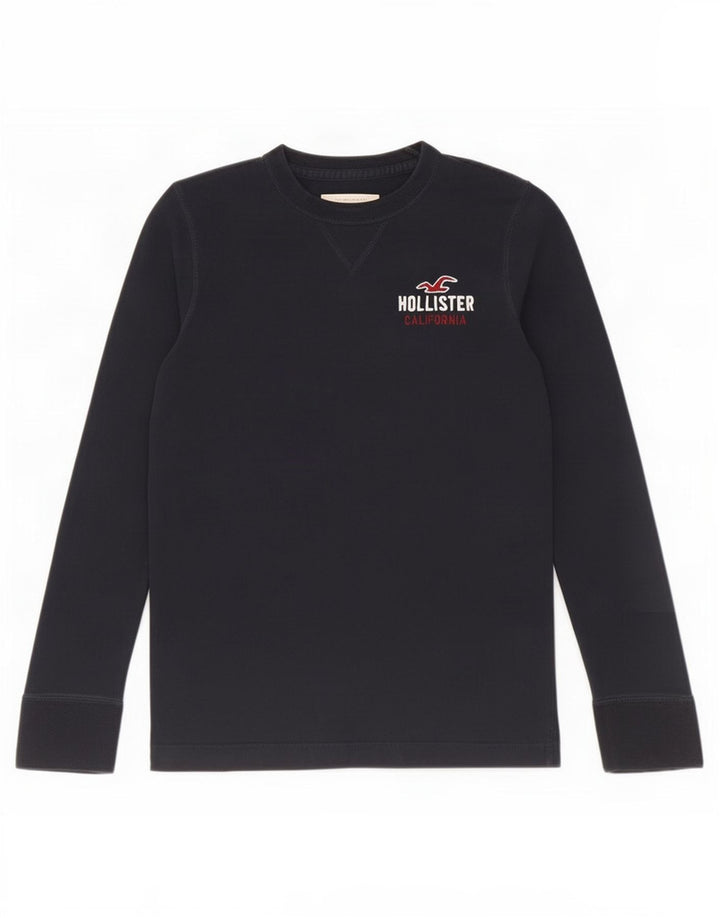 Top Hollister pentru bărbați cu mânecă lungă, mediu bleumarin