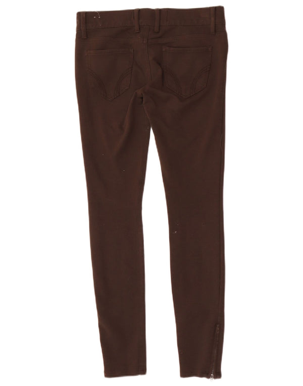 Hollister Pantaloni skinny casual pentru femei cu talie joasă US 0 XS W28 L27 maro