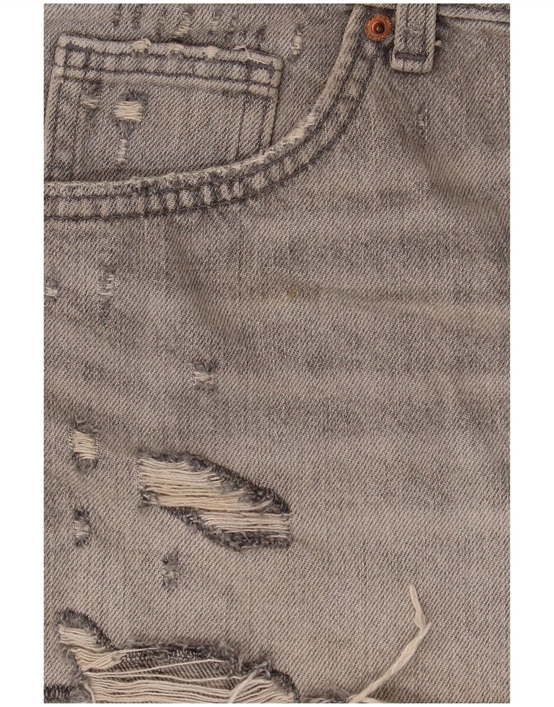 Pantaloni de damă Zara, din denim, învechiți, EU 40 Medium W30 Bumbac gri