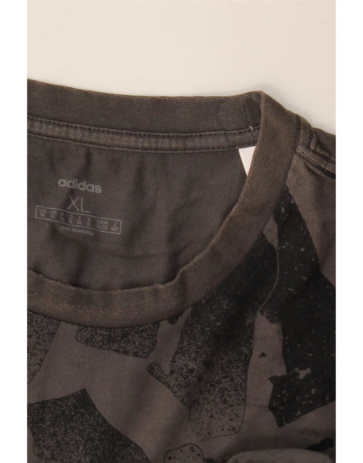 Tricou ADIDAS pentru bărbați cu model abstract Top XL gri