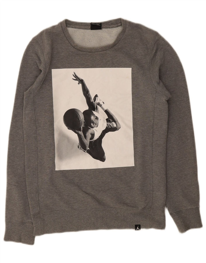 Pulover grafic pentru bărbați Nike XS bumbac gri