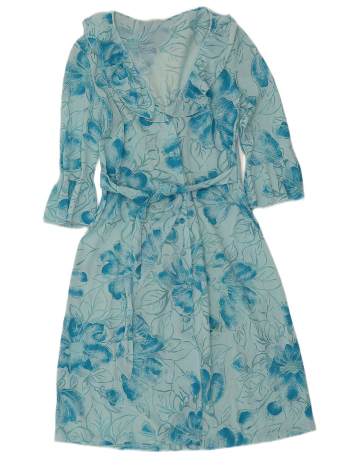 Rochie în linie A pentru femei Imec, cu mâneci 3/4, Marea Britanie 12, albastru mediu, floral