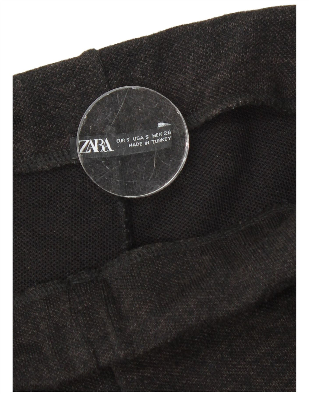 Pantaloni casual pentru femei Zara cu picioare largi Mici L26 L30 Poliester negru