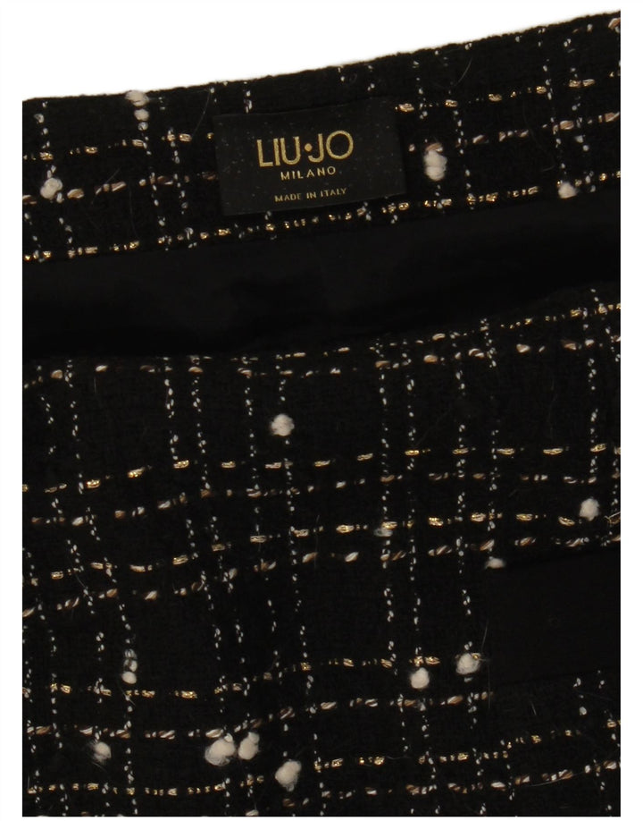 Fusta dreaptă pentru femei Liu Jo W28 Medium Black Check