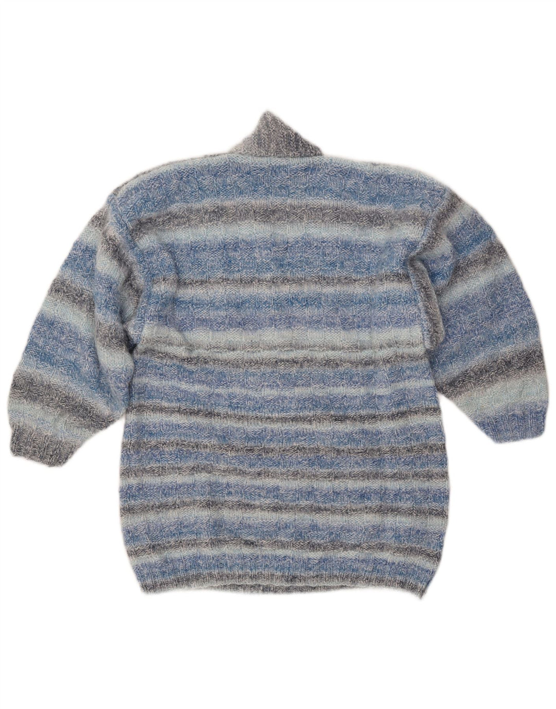 VINTAGE Pulover cu gât șal pentru femei UK 14 Medium Blue Dunge