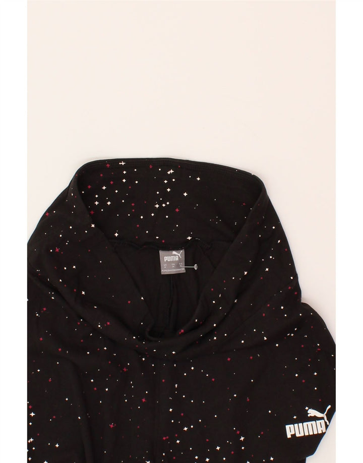 PUMA Womens Leggings UK 14 Medium  Black Spotted Vintage Puma and Second-Hand Puma from Messina Hembry 