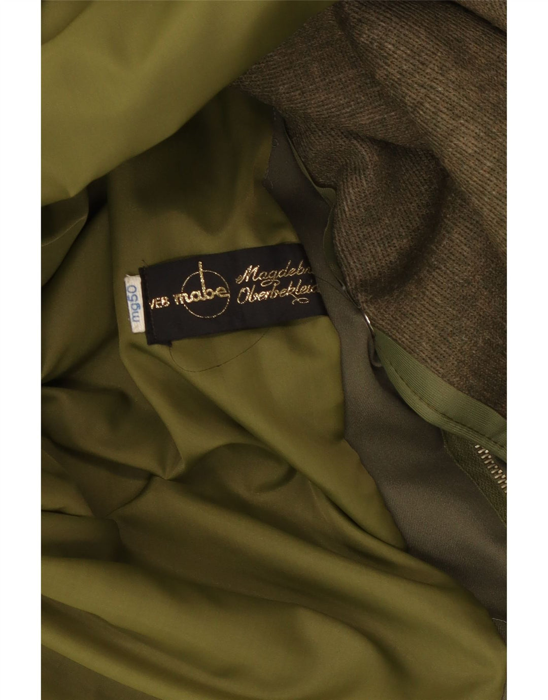 Jachetă parka cu glugă vintage pentru bărbați IT 50 Large Kaki