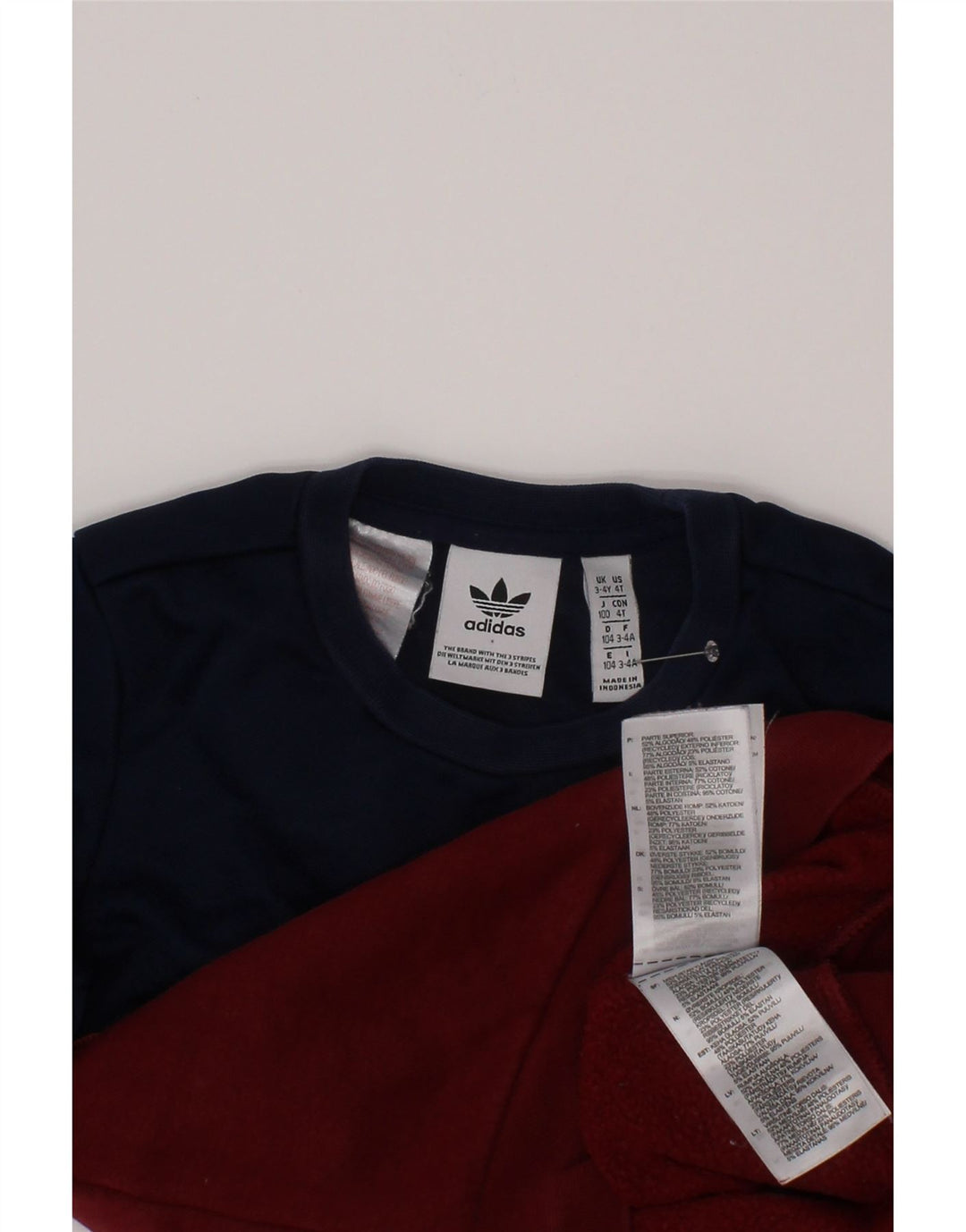 Hanorac cu grafic pentru băieți ADIDAS Pulover 3-4 ani, maro, bumbac color bloc