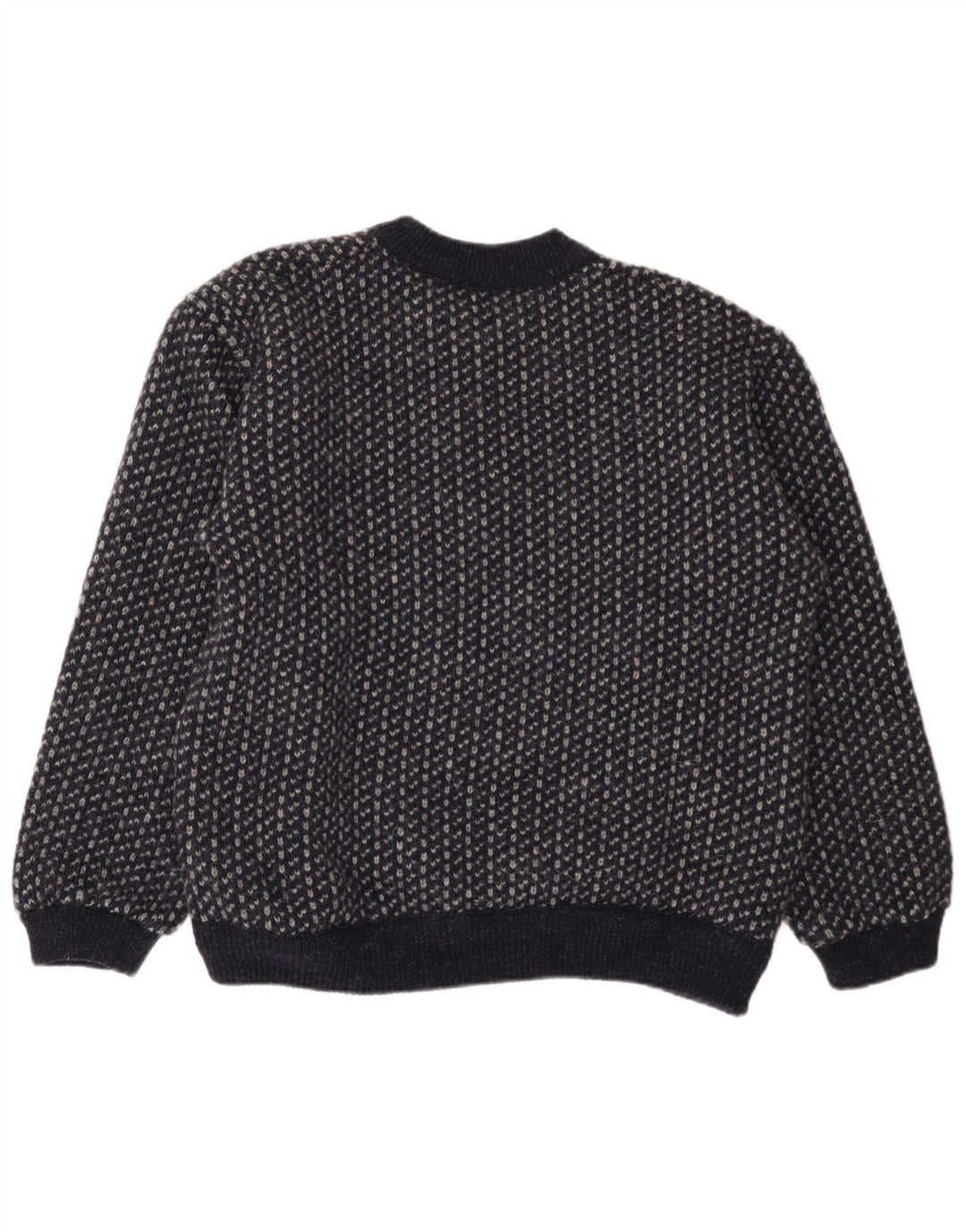 Pulover pentru bărbați Walbusch, cu gât cu nasturi, EU 52, mare, bleumarin, geometric