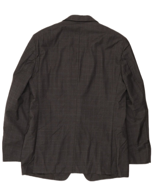 Sacou blazer pentru bărbați Tommy Hilfiger, cu 2 nasturi, UK 40, lână mare, gri cu carouri