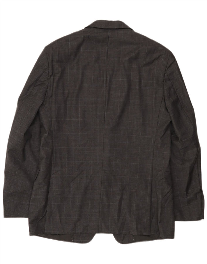 Sacou blazer pentru bărbați Tommy Hilfiger, cu 2 nasturi, UK 40, lână mare, gri cu carouri