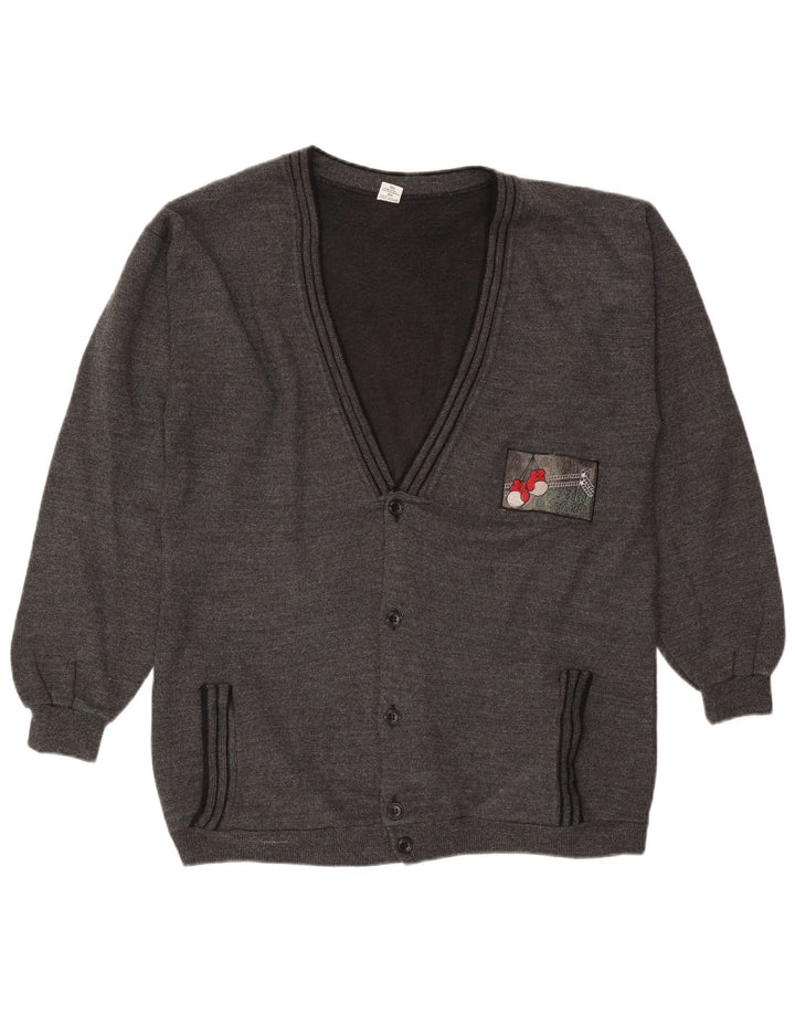 Cardigan Vintage pentru bărbați, XL, bumbac gri